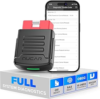 MUCAR BT200 OBD2 Scanner Bluetooth for iOS & Android, OE-Level Full System Car Diagnostic Code Readers & Scan Tools Exclusive APP with Oil & SAS Reset, Battery Test, Auto VIN, Lifetime Free Update