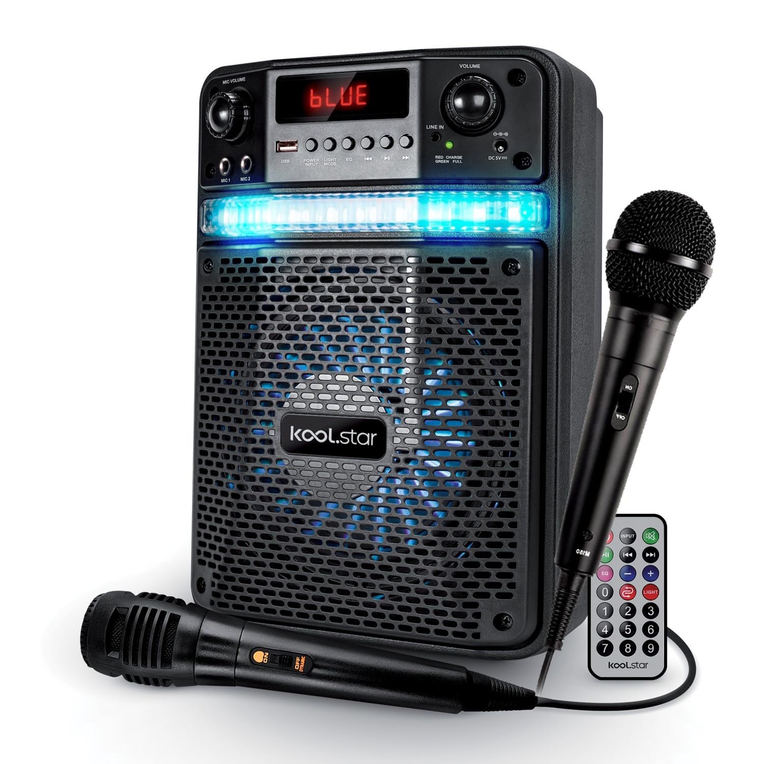 Enceinte BROZY08 Karaoké Party 400W Batterie Koolstar avec 2 Microphones - à LED + Application Smartphone USB/Bluetooth