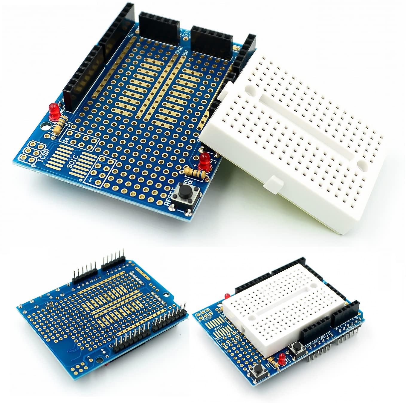 WWZMDiB3Pcs UNO R3 Proto Shield Prototype Expansion Board with SYB-170 Mini Breadboard Based