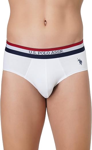 U.S. Polo Assn. Mens EB002 Anti Microbial Signature Cotton Stretch Underwear Brief -Pack of 2