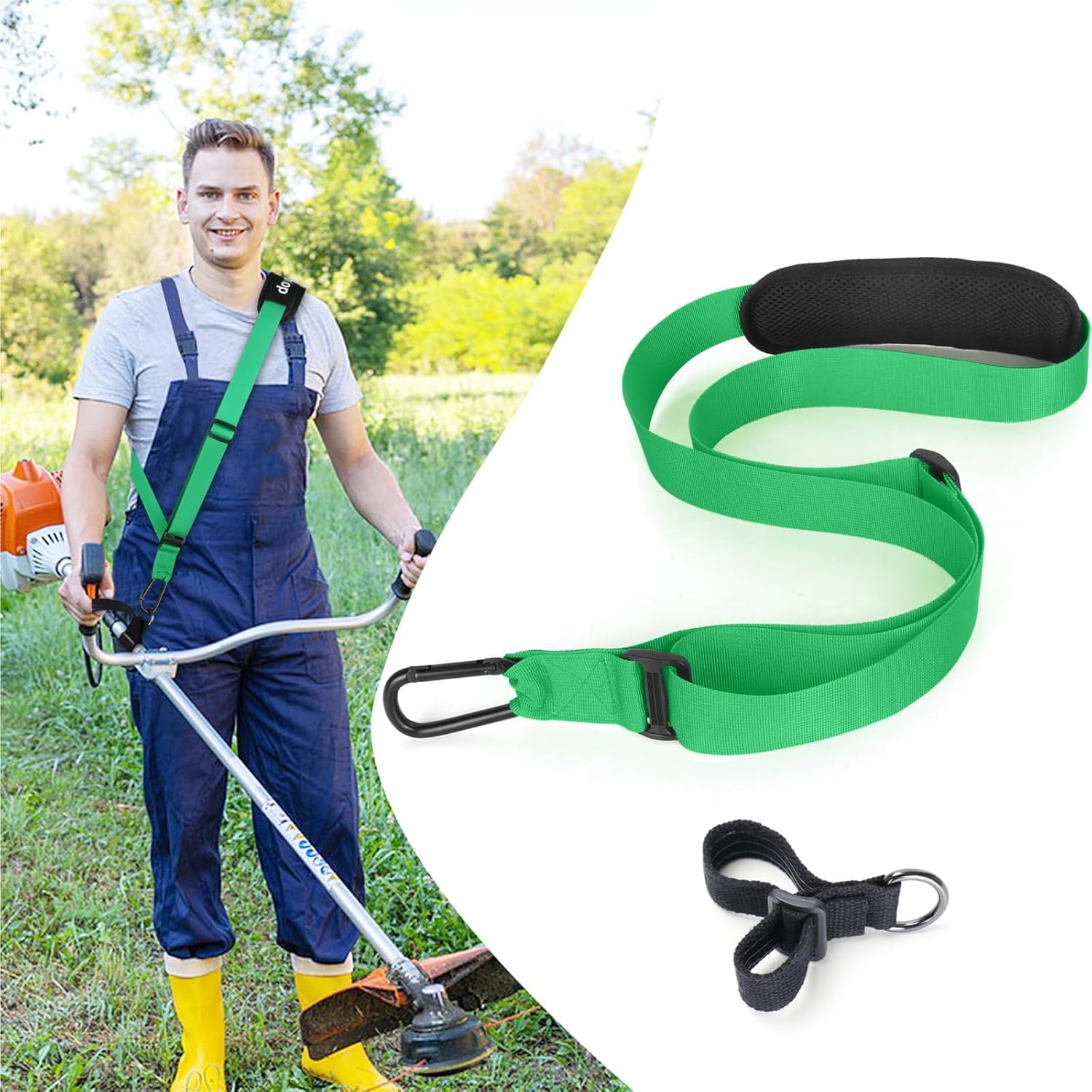 Eloptop Trimmer Strap for Weed Eater Shoulder Strap Harness [Upgraded MetalClip