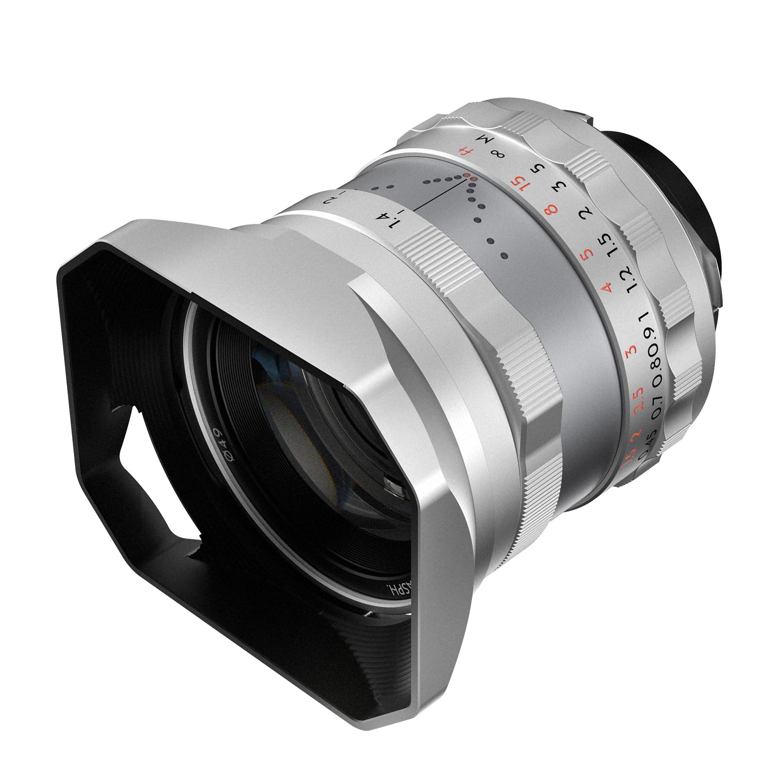 THYPOCH Full Frame Photography Lens Simera 35 mm f1.4 for Leica M Mount - Focus Tab - Type II - Silver