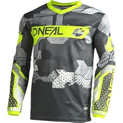 Maillot Ciclismo Calidad Precio | Camiseta de Motocross de Manga Larga | MTB MX Mountain Bike | Protección Acolchada en los Codos, Transpirable, Cuello en V | Camiseta Element para Mujer