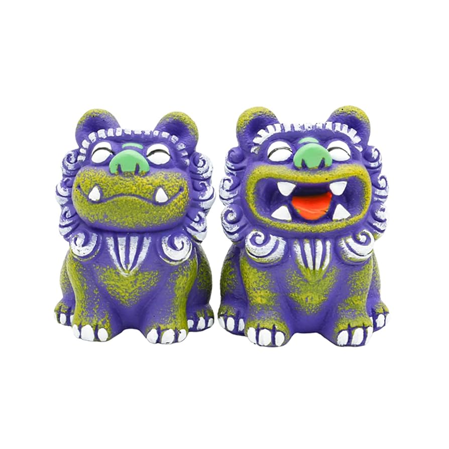 001 シーサー置物 楽天市場】沖縄 シーサー 置物 玄関 ペア【がんじゅうシーサー
