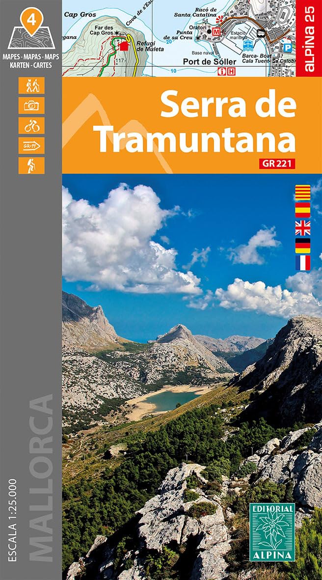 Serra de Tramuntana - Mallorca 4 maps: 4 Maps GR 211 1:25000