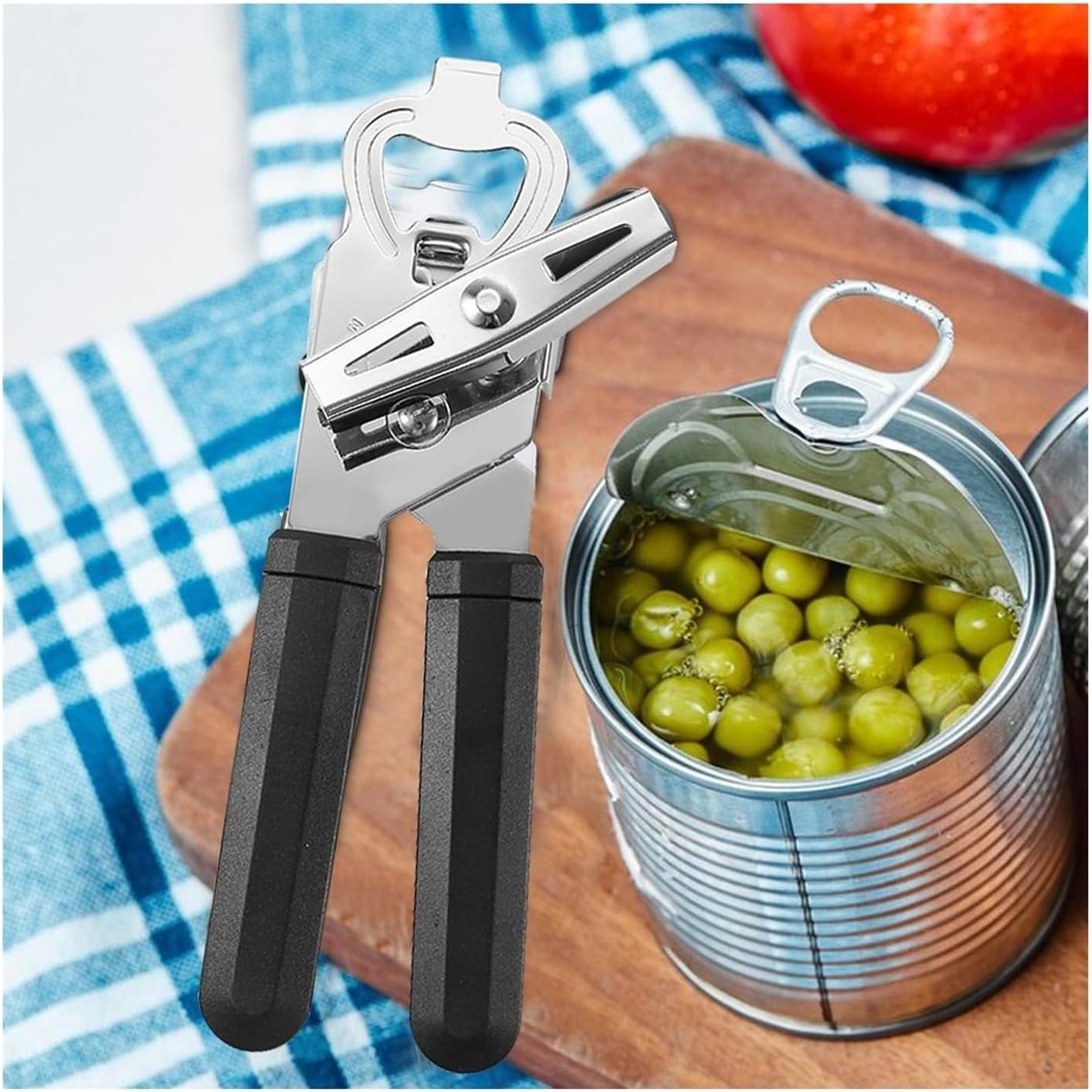 Stainless Steel Manual Can Opener - Handheld Bottle and Beer Top Remover - Ideal for Home Use