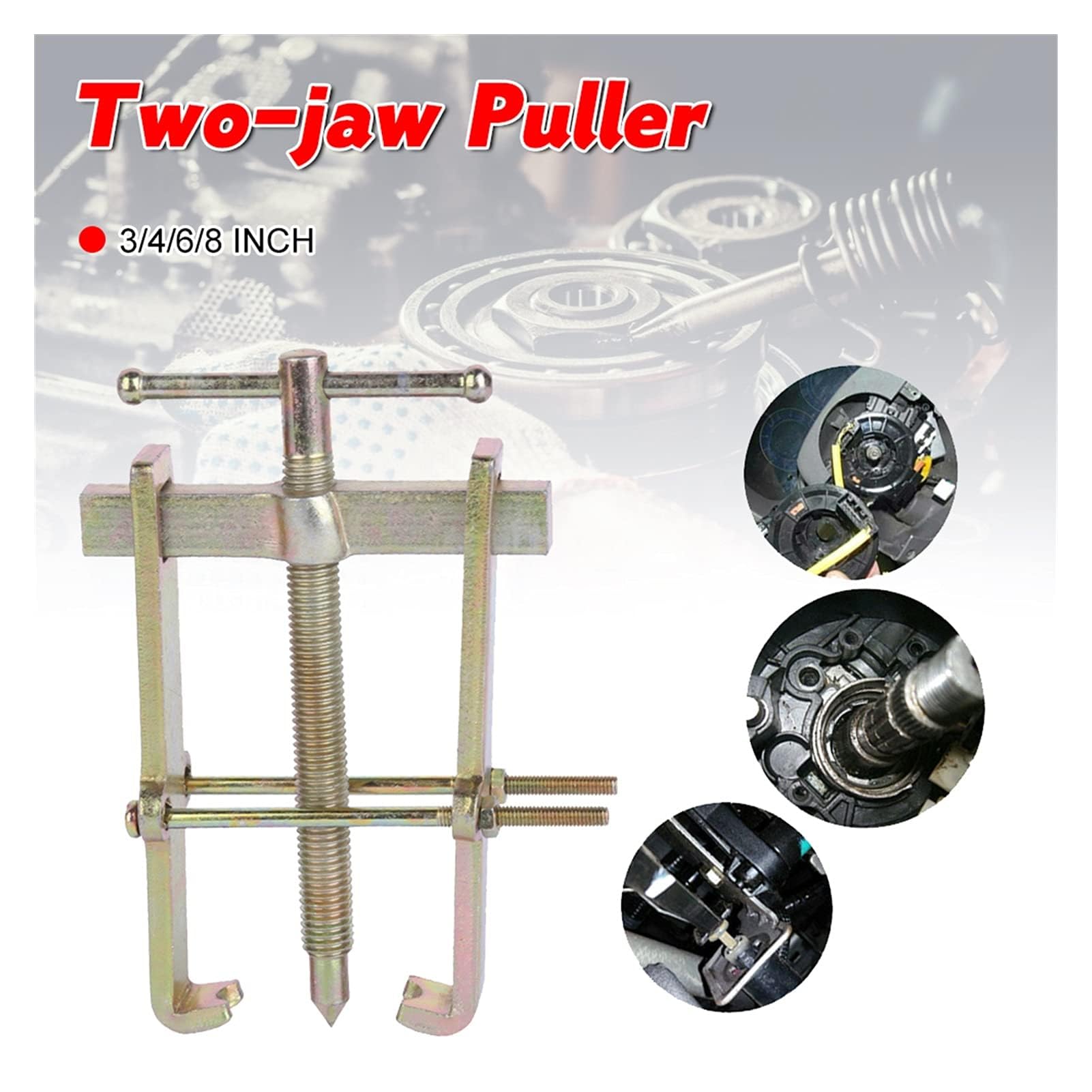 Separates Hebegerät, 1 Stück, 2 Backen, Zahnradabzieher, Mechaniker, Lager, Auto-Lenkrad-Entferner, Abzieherwerkzeuge (4 Zoll 2 Backen / 6 Zoll 2 Backen / 8 Zoll 2 Backen, Zwei-Klauen-Abzieher (Farb