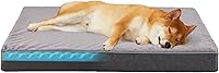 Vista 12 de Cama extragrande para perros, camas refrescantes para perros grandes, cama ortopédica lavable para mascotas para jaula con espuma viscoelástica
