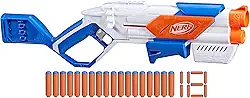 Hasbro Nerf N Series Lançador Strikeback com clip interno, porta-dados e 18 dardos de espuma, brinquedo para meninos e meninas, brinquedo de Natal para adolescentes e crianças a partir de 6 anos