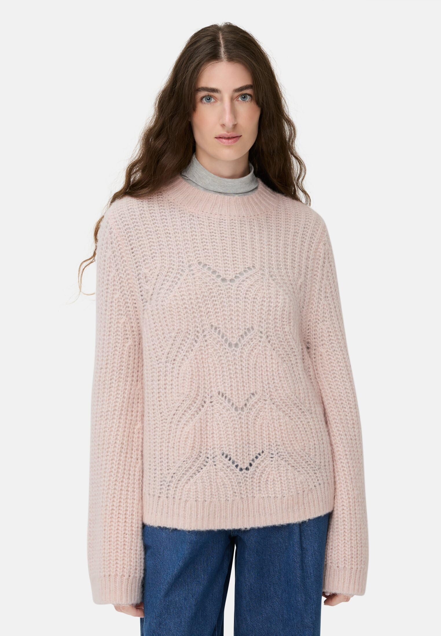 camel active Damen Pullover mit Strukturiertem Strickmuster