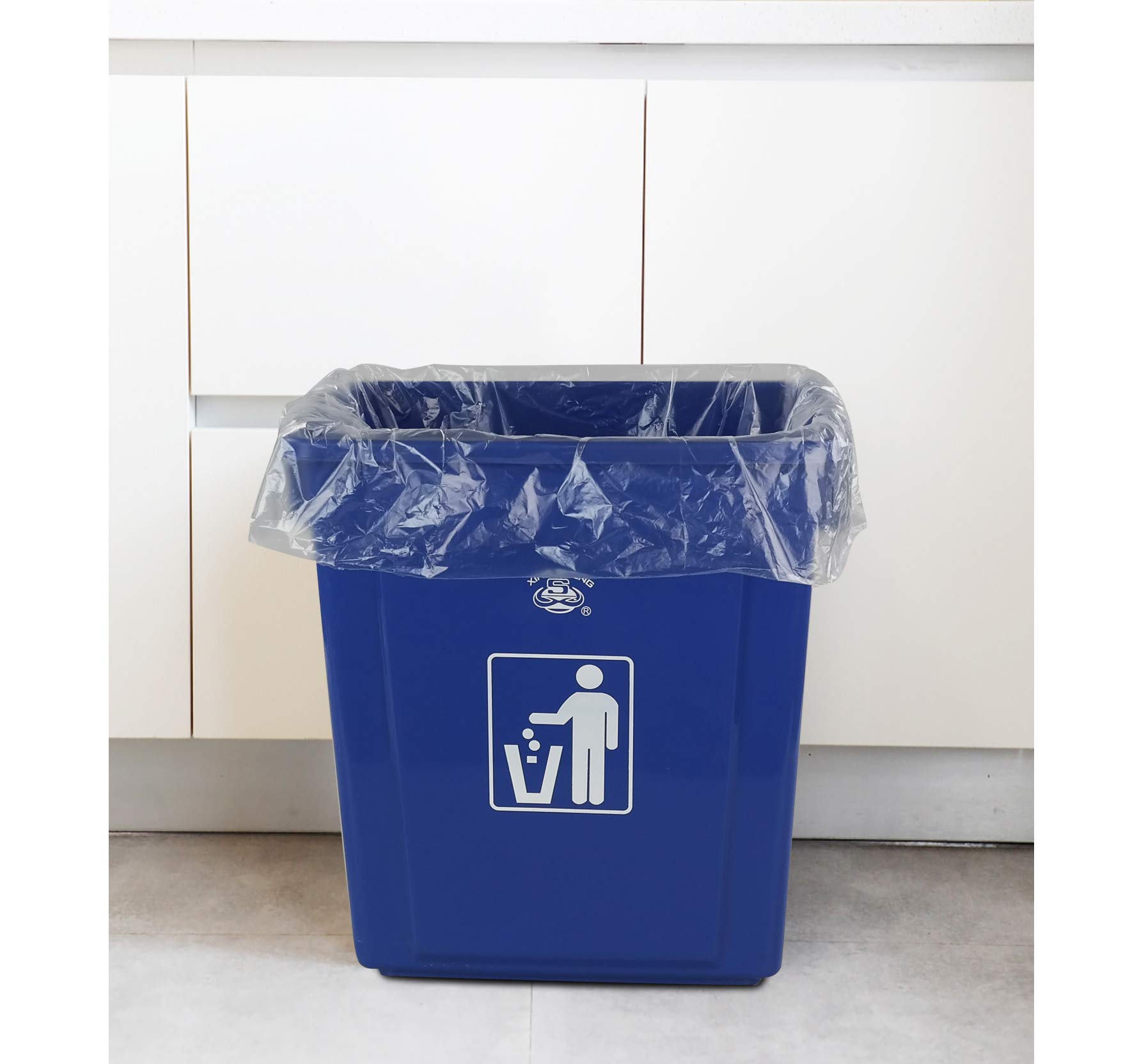 Sacchi per pattumiere trasparenti da 40 L, sacchetti per pattumiere, 200 sacchetti