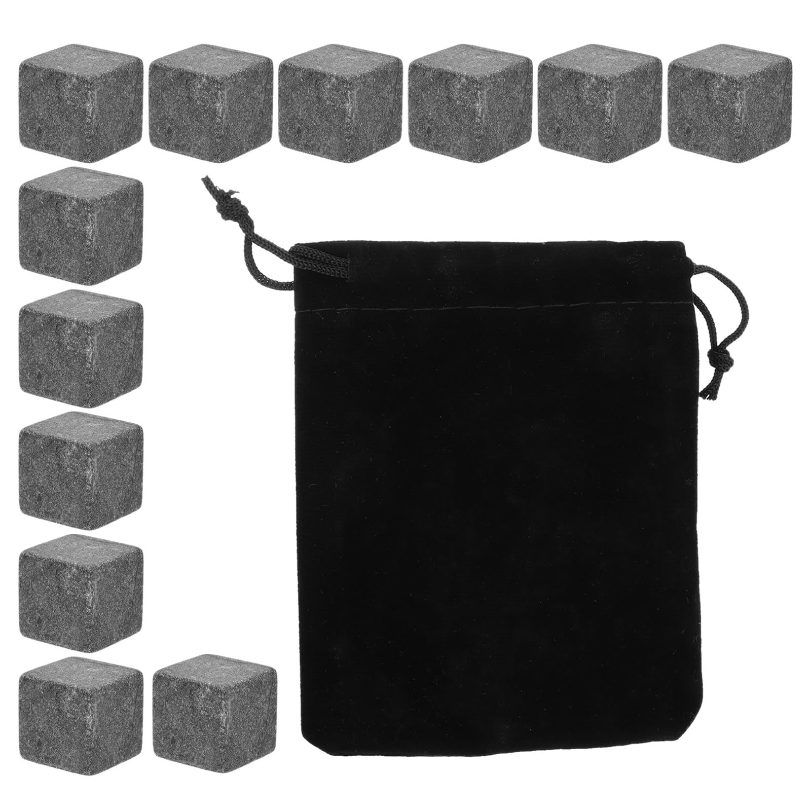 Piedras enfriadoras para evitar bebidas aguadas, 12 cubitos reutilizables de 2 cm