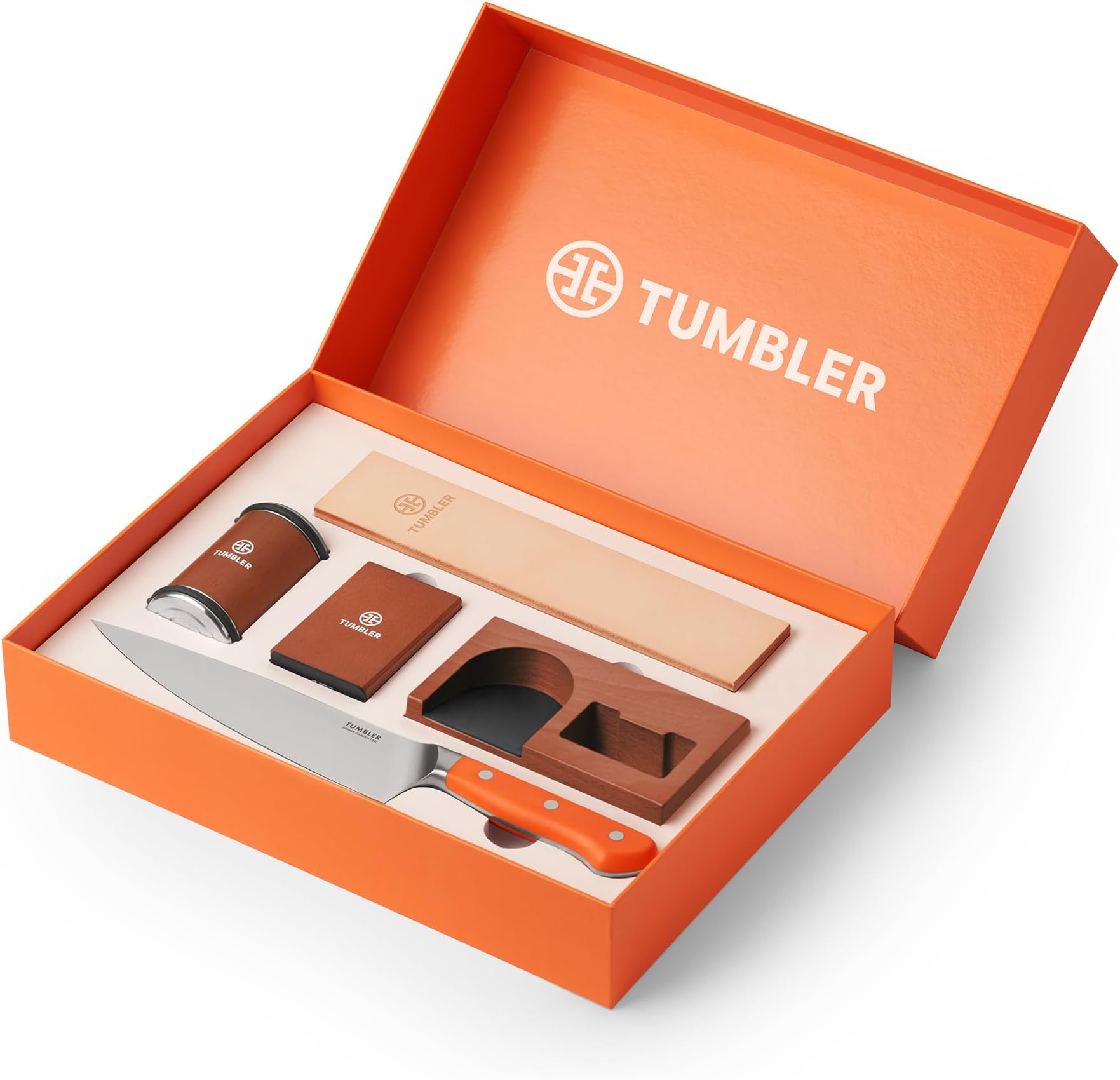 Tumbler Rolling Knife Sharpener Starter Set - Knife Sharpening Made Easy - Ultimate Gift for Father's Day