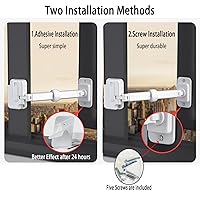 Vista 5 de CMINGJ（2 Pack） Child Proof Window Restrictor, Adjustable Baby Safety Window Lock, Window Safety Locks for Toddlers & Pets, Easy to Install Suitable