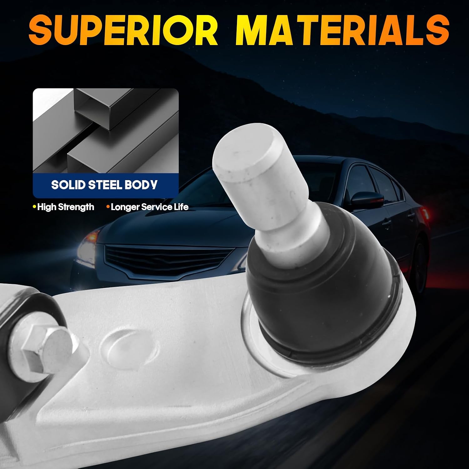 4Pcs Front Lower Control Arm Stabilizer Sway Bar End Link for 2007-2012 Nissan Altima, 2013 Altima Coupe 2-Door Only, Replace # K620195 K620196
