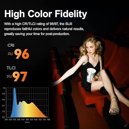 Miniatura 5 de Godox Luz de video LED SL300III, 300W 99300Lux 5600K  200K CRI96+ TLCI97+, iluminación de salida convincente equilibrada con luz diurna para