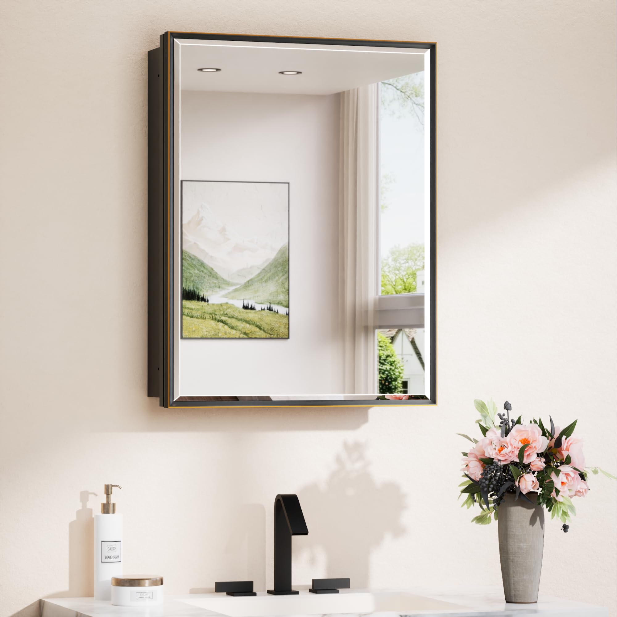 TokeShimi 20 x 26 Medicine Cabinets for Bathroom, Oil Rubbed Bronze