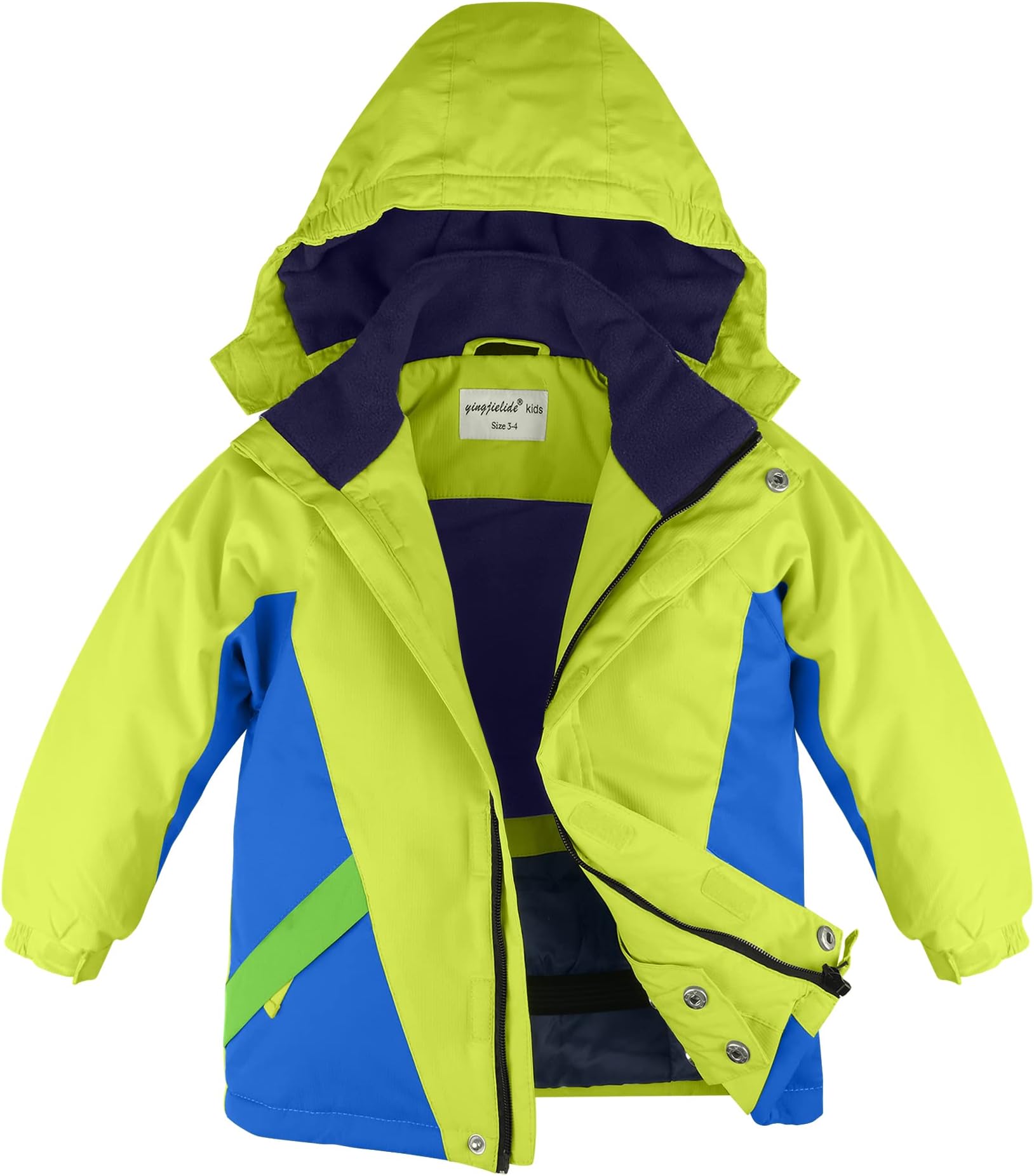 Boy's Waterproof Ski Jacket,Kids Outdoor Snowboarding windproof Jacket,Fleece Lined Hooded,Warm Winter Snow Coat