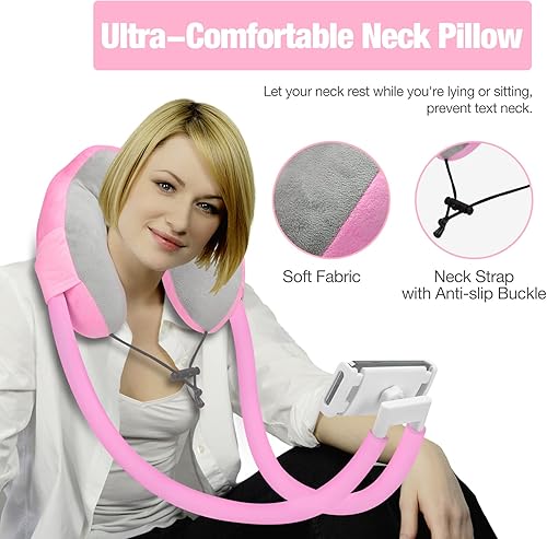 Miniatura 4 de MoKo Soporte para teléfono con cuello de cisne perezoso, soporte universal de rotación de 360 para dispositivos de 4 a 11 pulgadas, compatible con