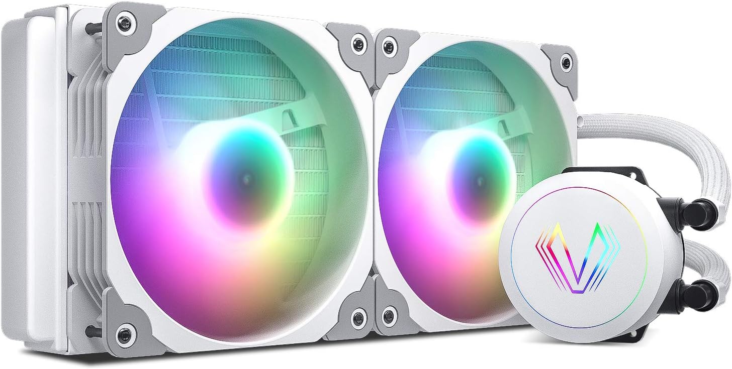 Vetroo V240 White CPU Liquid Cooler 