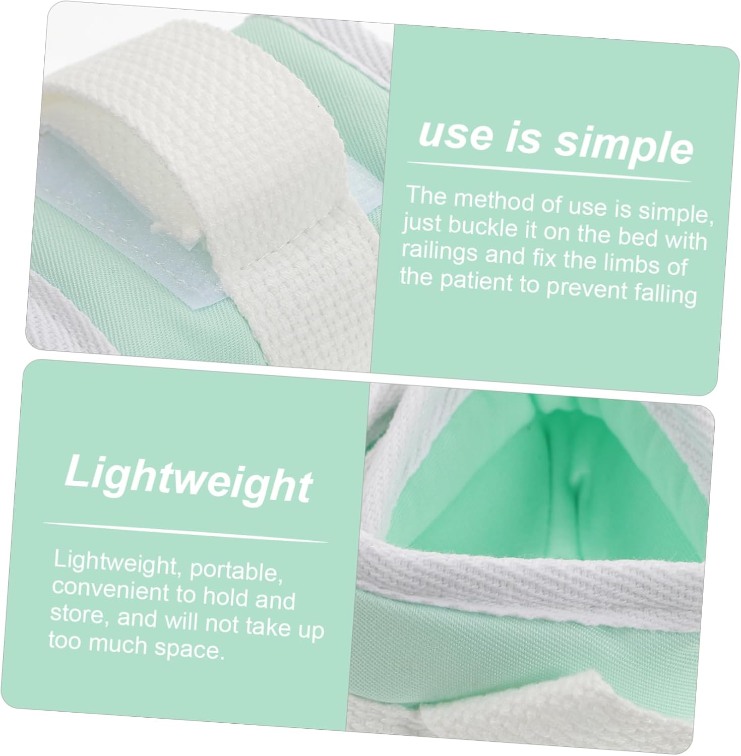 4pcs Professional Belt for Elderly Wristband Hand Foot Strap Wrist Support for De
