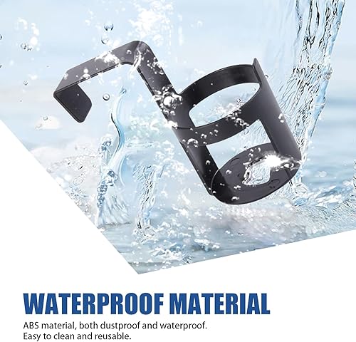 Miniatura 3 de 2 soportes para vasos de agua colgantes para automóvil, de plástico ABS, de 2.55 x 4.52 pulgadas, soporte portátil para reposabrazos, ventana,