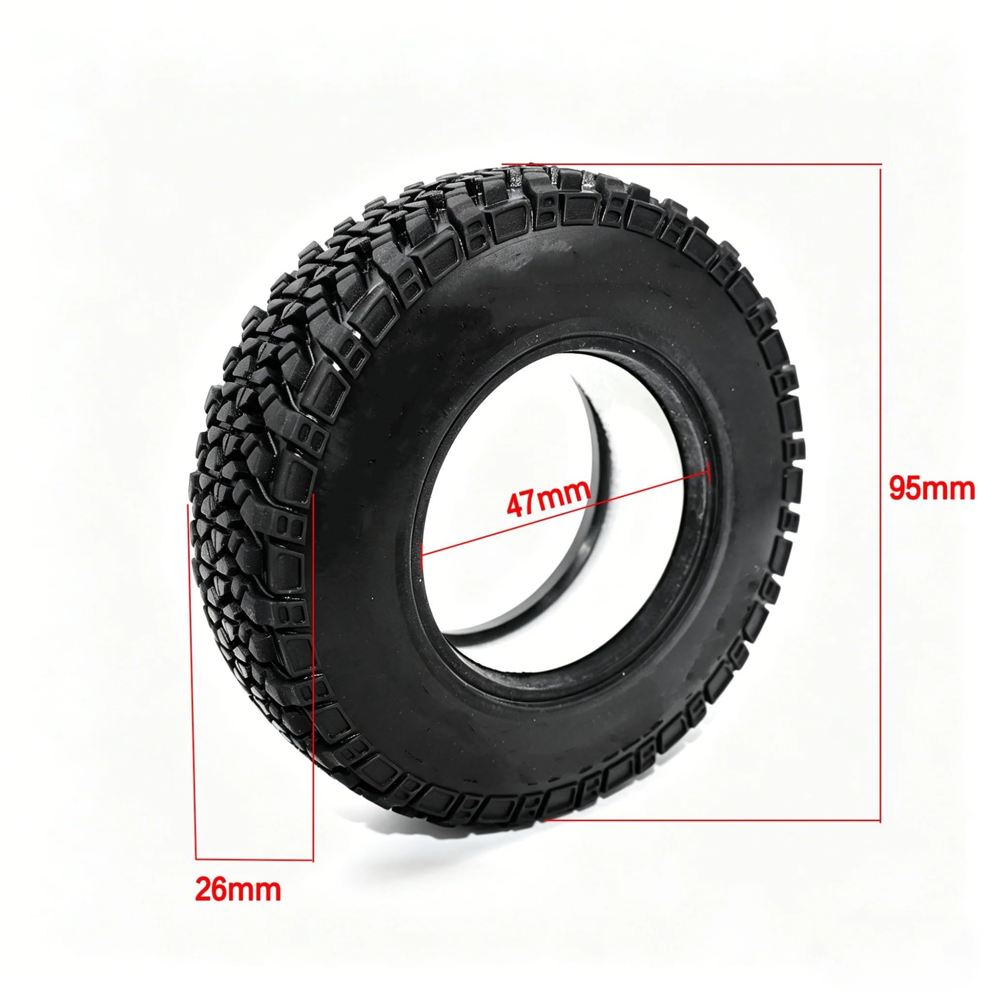 Accessori Modellismo RC Pneumatici Da 1.9 Pollici 95mm 2 Pezzi In Gomma Per Traxxas Per TRX4 Per Defender Per AXIAL Per SCX10 D90 Per Camel Cup Per Capra 1/10 RC Parti Automobili