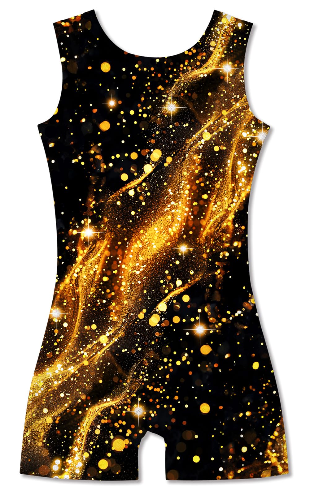 ACOCOPY Girls Leotards for Gymnastics Sparkly Biketards Unitard with Shorts Quick Dry Dance Outfits 4-9 Years — view 8