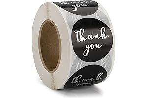 MOTYAWN 1.5", 500-Count "Thank You" Envelope Stickers for Small Businesses