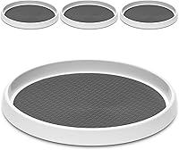 4-Pack 12-Inch Non-Skid Lazy Susan Turntables - Spinning Organizers for Kitchen Pantry, Cabinet, Fridge, Countertop & Under Sink Storage