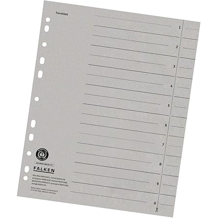 Perfect Line Ordner-Register DIN-A4, 10-teilig, 50er Set (10 X 5er