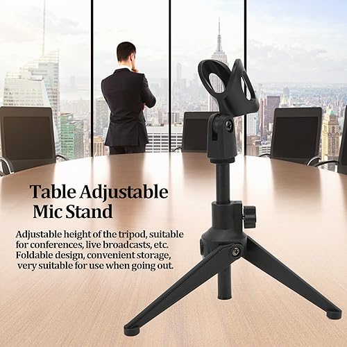 Miniatura 2 de Zopsc Soporte universal para micrófono a prueba de golpes, kit de soporte de filtro de micrófono plegable para estudio de grabación, transmisión en