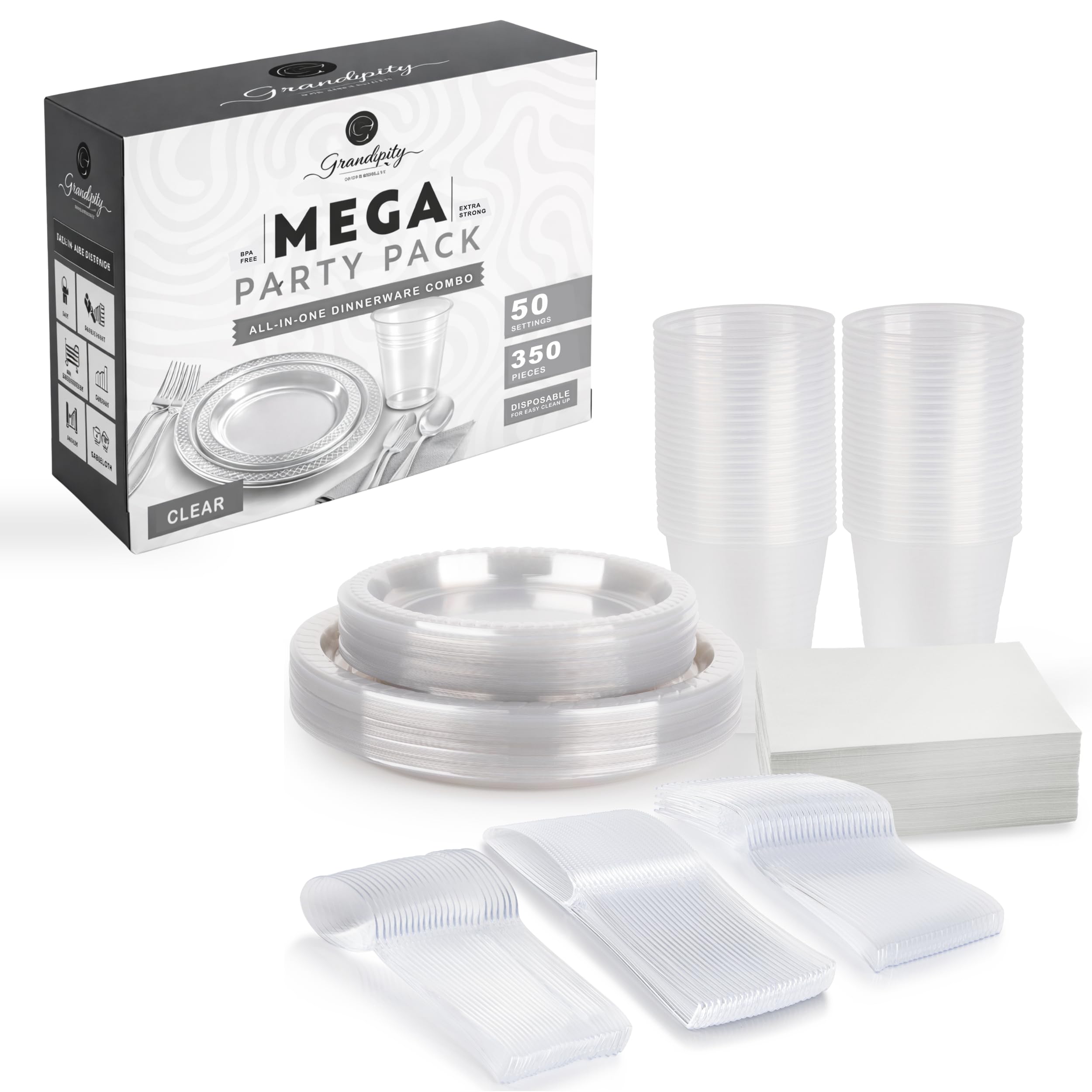 Grandipity Disposable Dinnerware Sets - 720 Piece -28