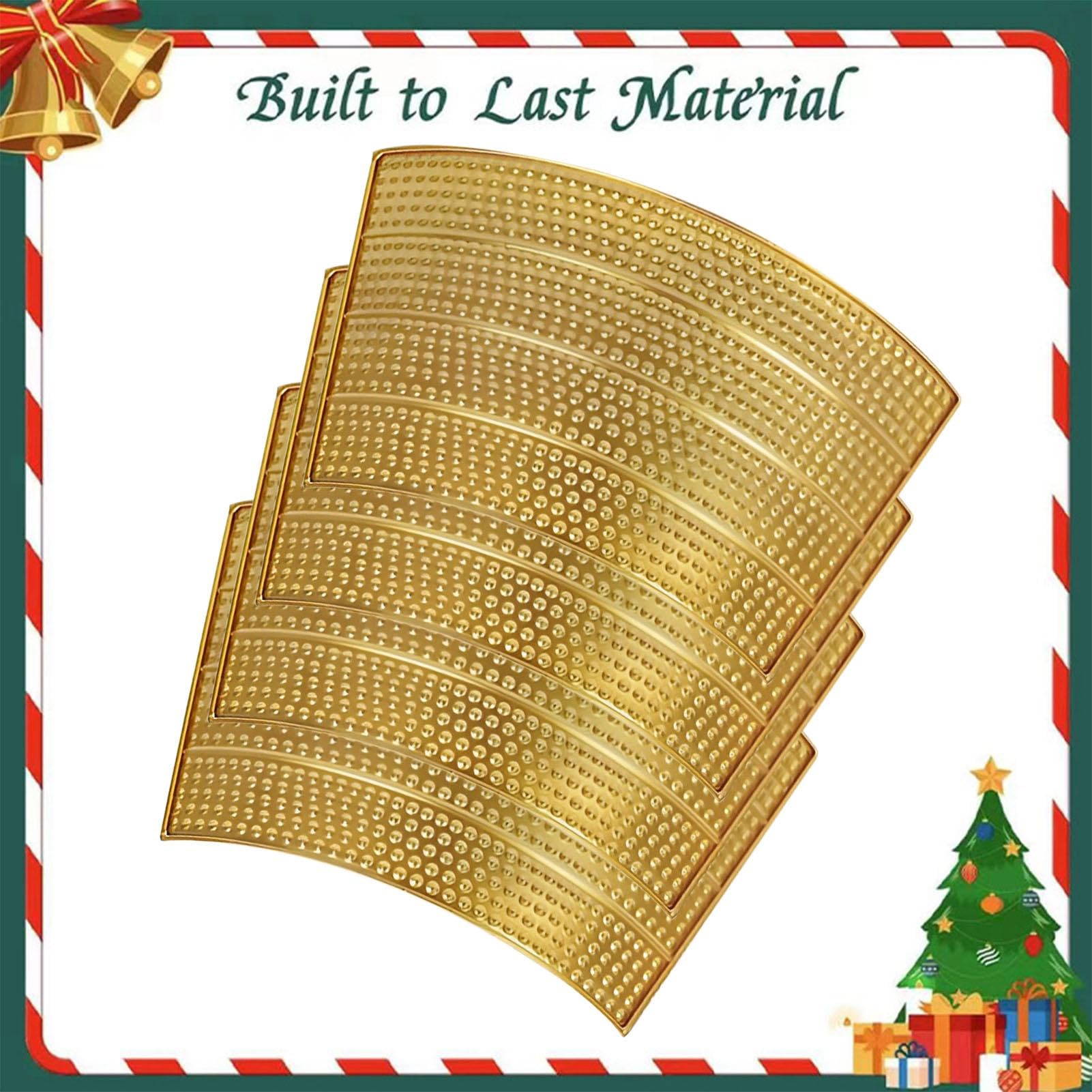 Collar de Metal para árbol de Navidad, Anillo Decorativo para árbol 2024, Cubierta de Base de árbol a Prueba de Mascotas, Falda de árbol Artificial para decoración del hogar, Collar de Metal