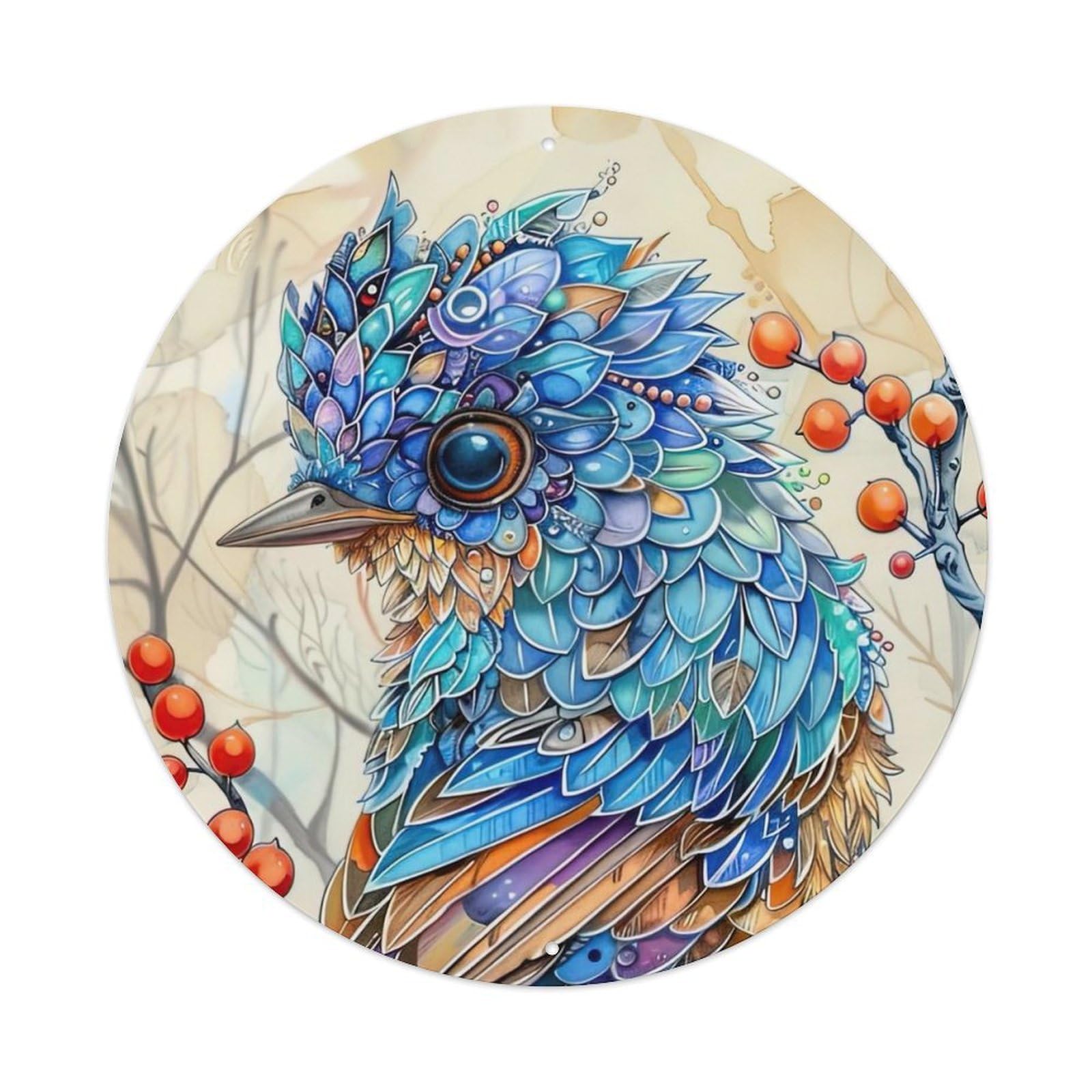 Animal The Blue Bird Metal Tin Sign