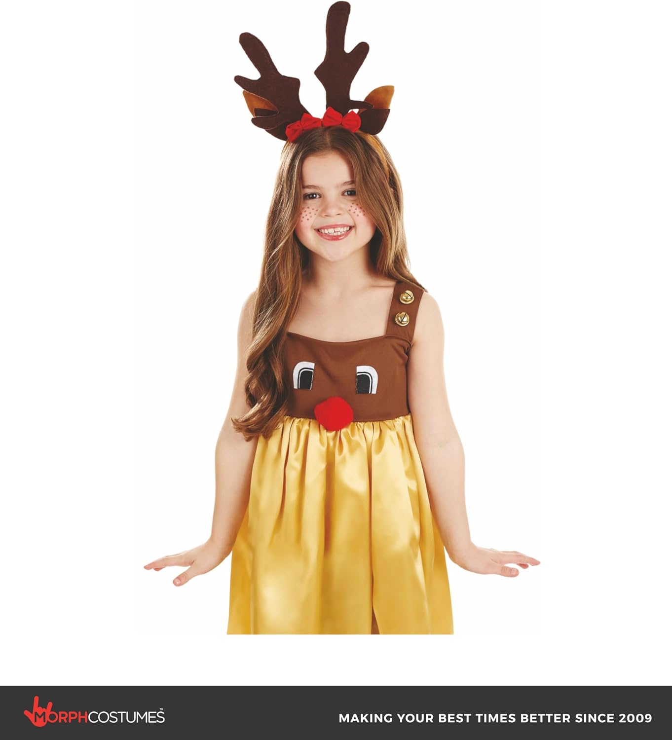 fun shack Reindeer Costume Girls, Reindeer Costume for Kids, Christmas Costumes for Kids - Medium