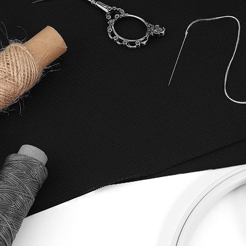 Vista 18 de Caydo 60 por 39 pulgadas, 14 unidades de tela clásica de reserva, tela de punto de cruz, color blanco, tamaño grande