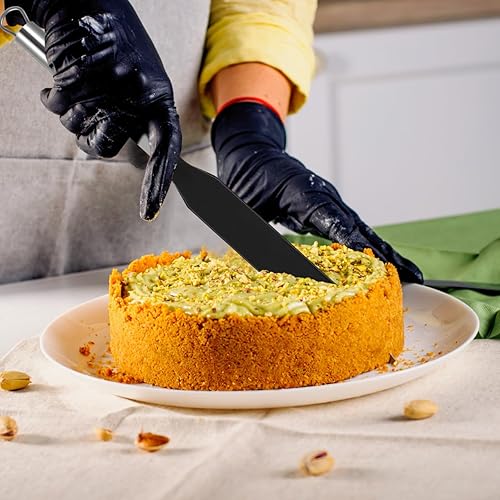 Miniatura 3 de Cabilock Esparcidor de crepé y espátula: Esparcidor de crepé de acero inoxidable y kit de espátula de crema para pastel en forma de T Herramienta de