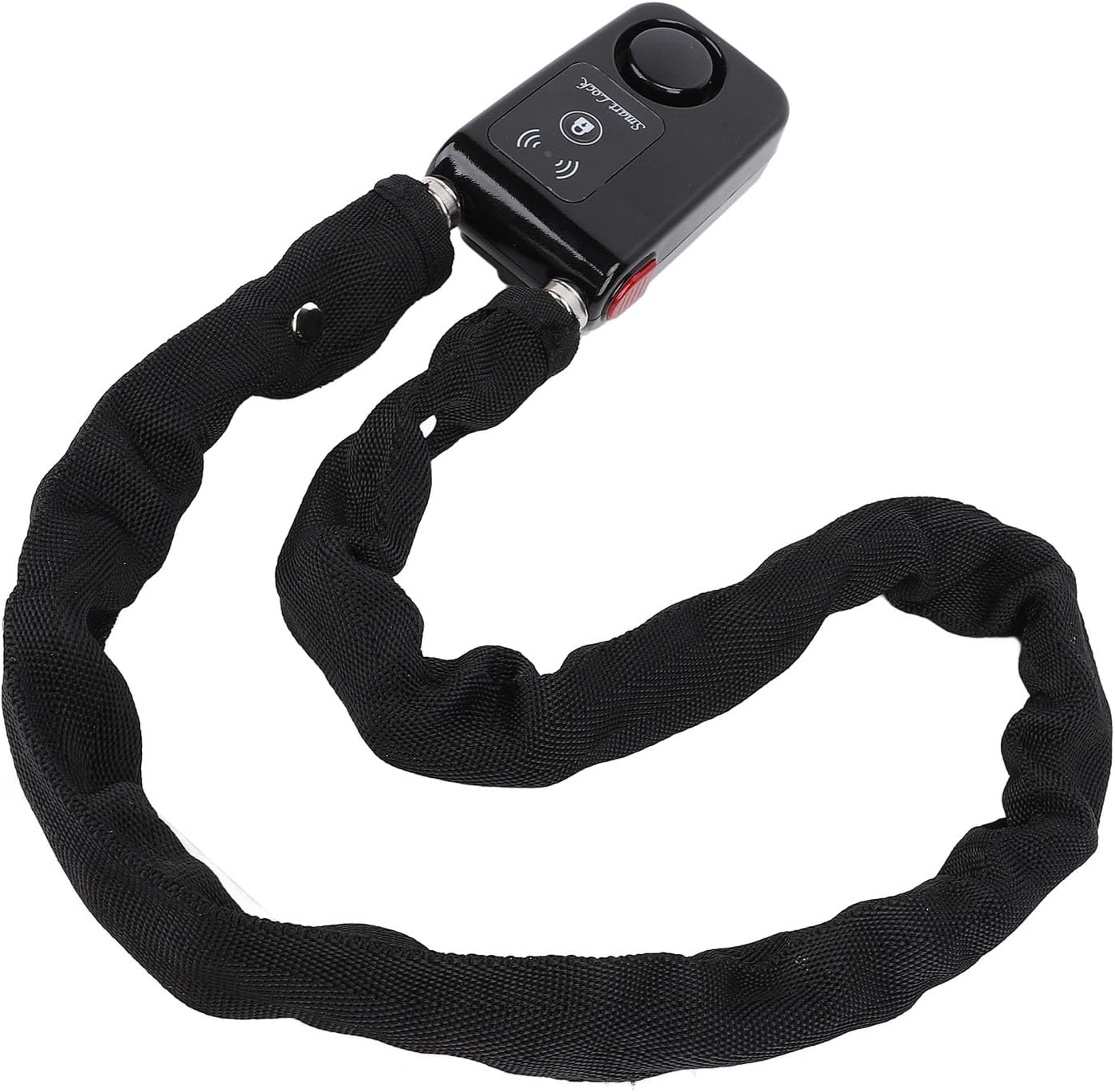 Eujgoov BT Vibration Warning Anti Theft Chain Lock with APP Control for Electric Bikes Motorcycles, Smart Vehicle Chain Lock, Black