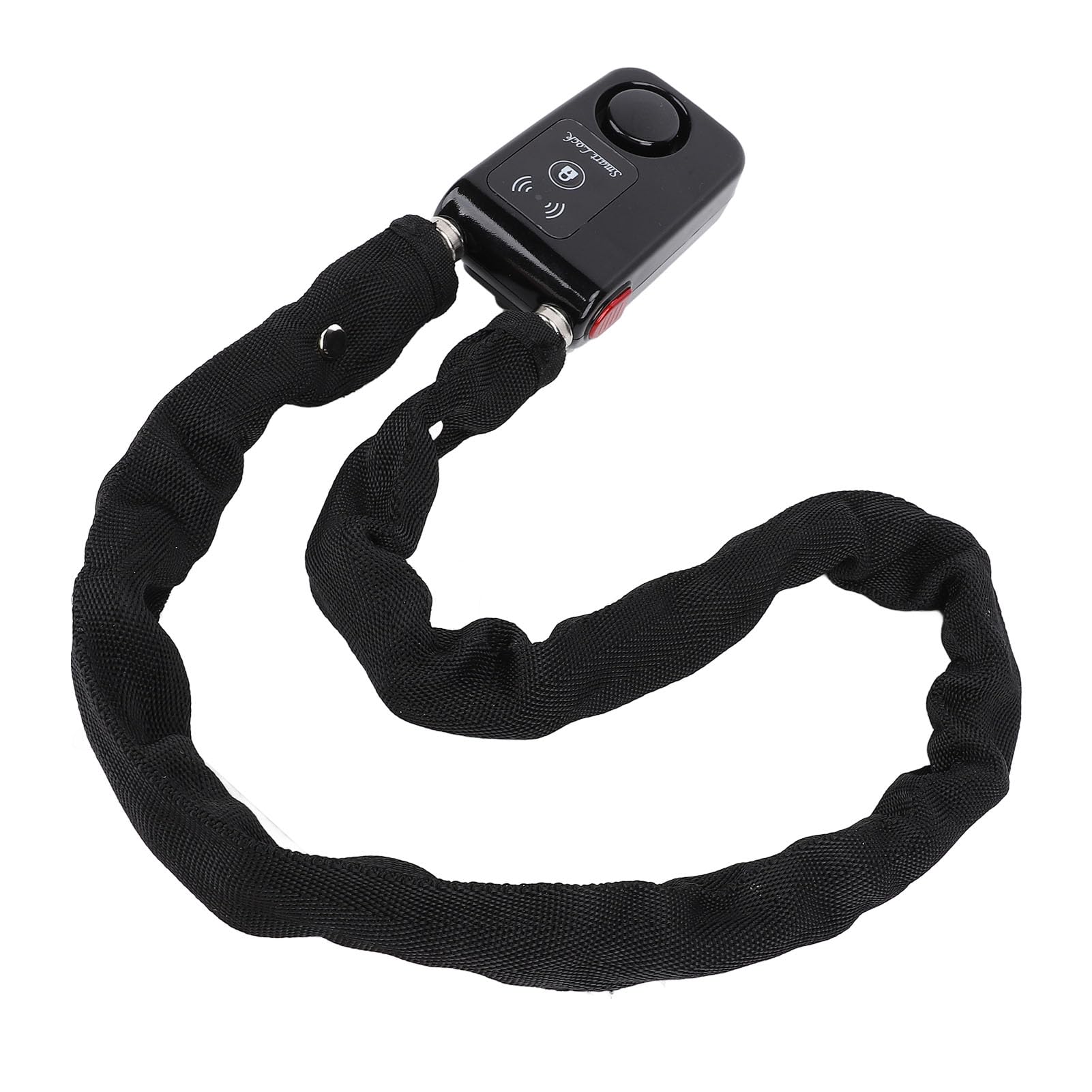 Lucchetto a Catena BT Impermeabile con Controllo APP Allarme Vibrazione Antifurto per Motociclette Bici Elettriche Materiale ABS 80 Cm (Nera)