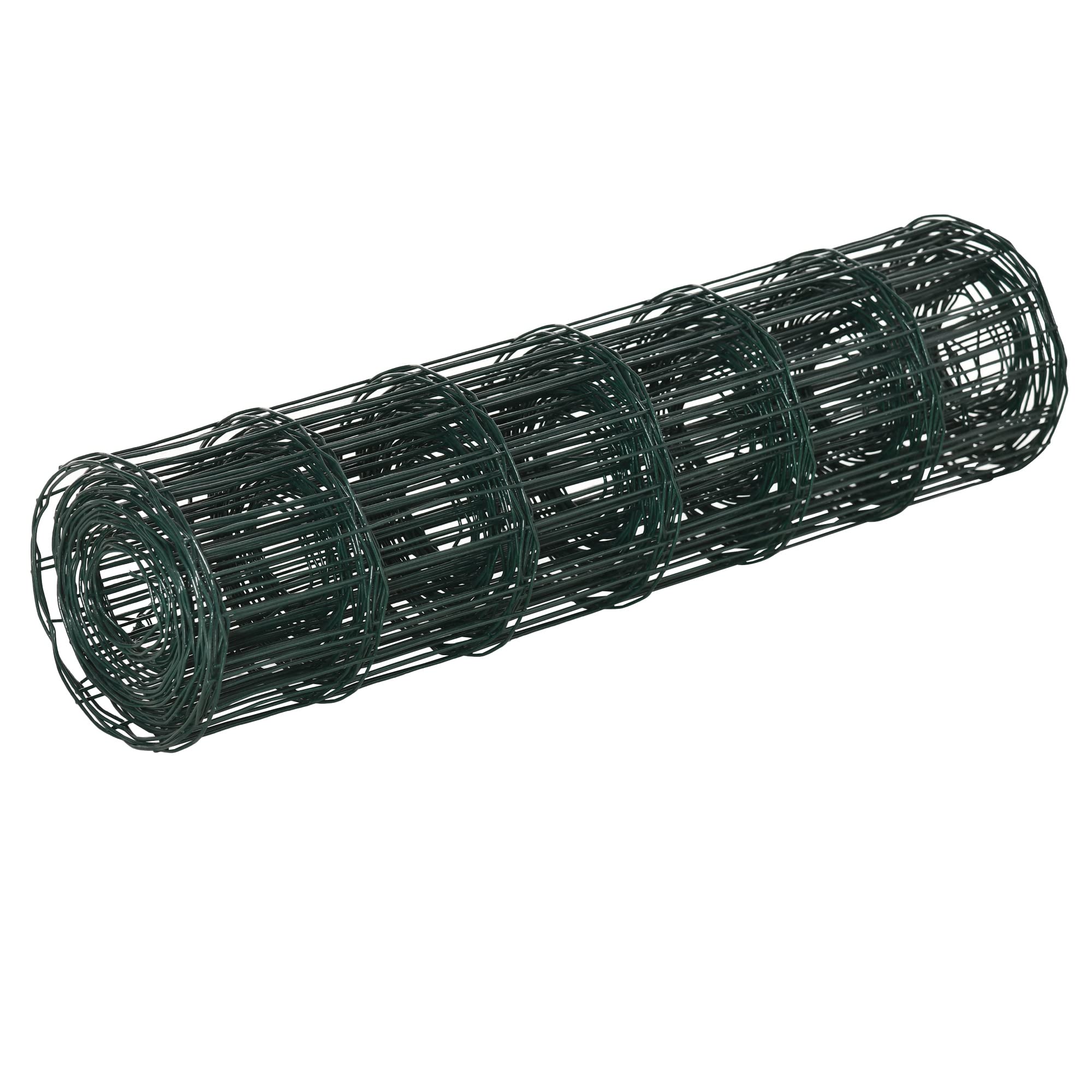 PawHut Rolka siatki dla kur 0,6M x 10M króliki drób ogrodzenie | Stal powlekana PVC, siatka ogrodzeniowa