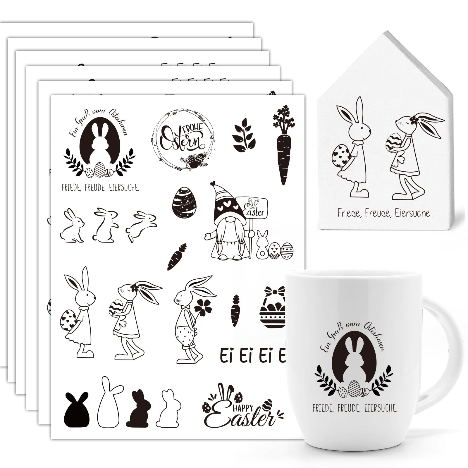 Raamsticker Vrolijk Pasen | paasei • Creatief en Kado | Kado & Traktatie Shop