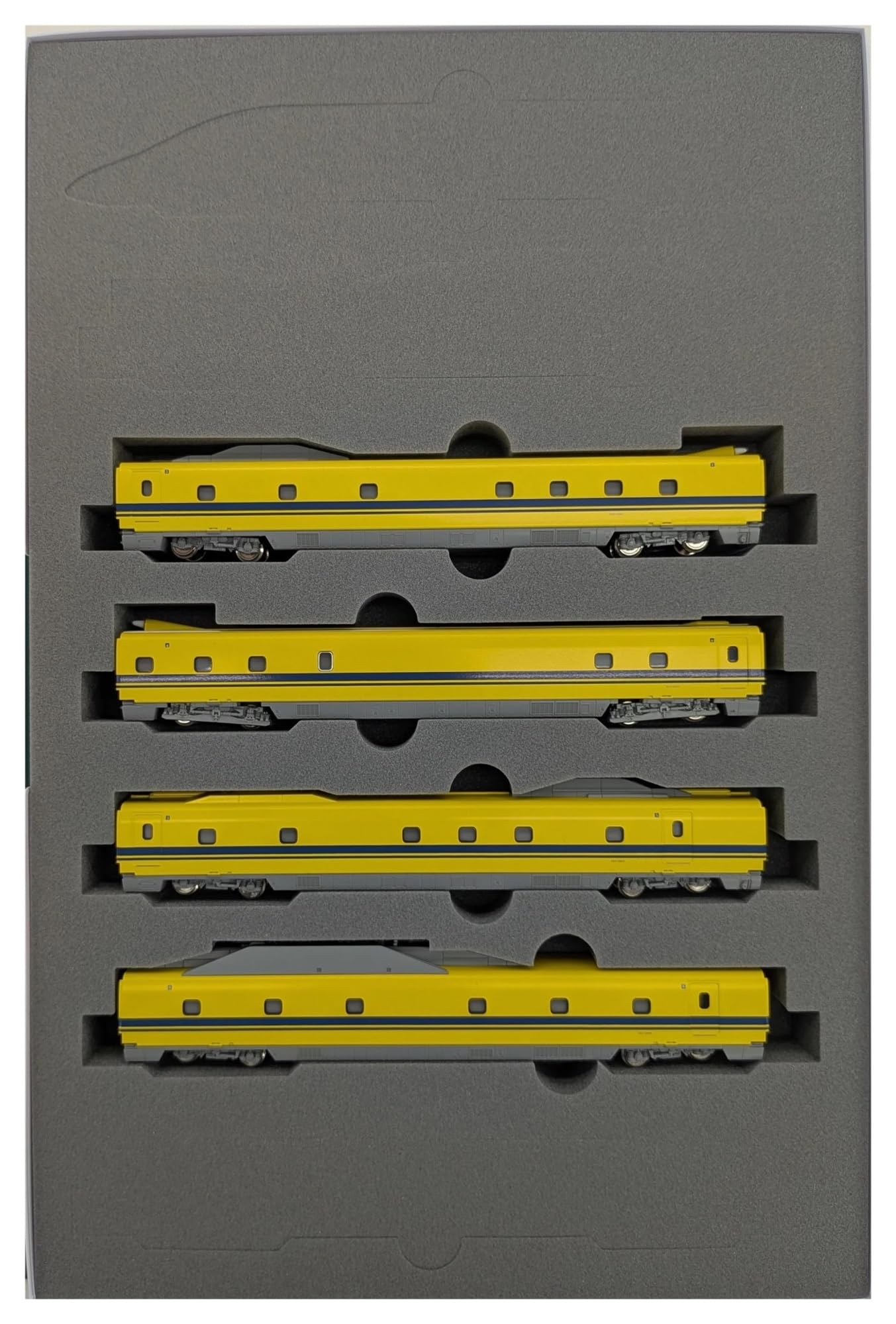 Tren a Escala Tipo N 1/160 para Modelo De Tren Serie 923 Coche Mantenimiento Línea Juego 7 Coches Amarillo