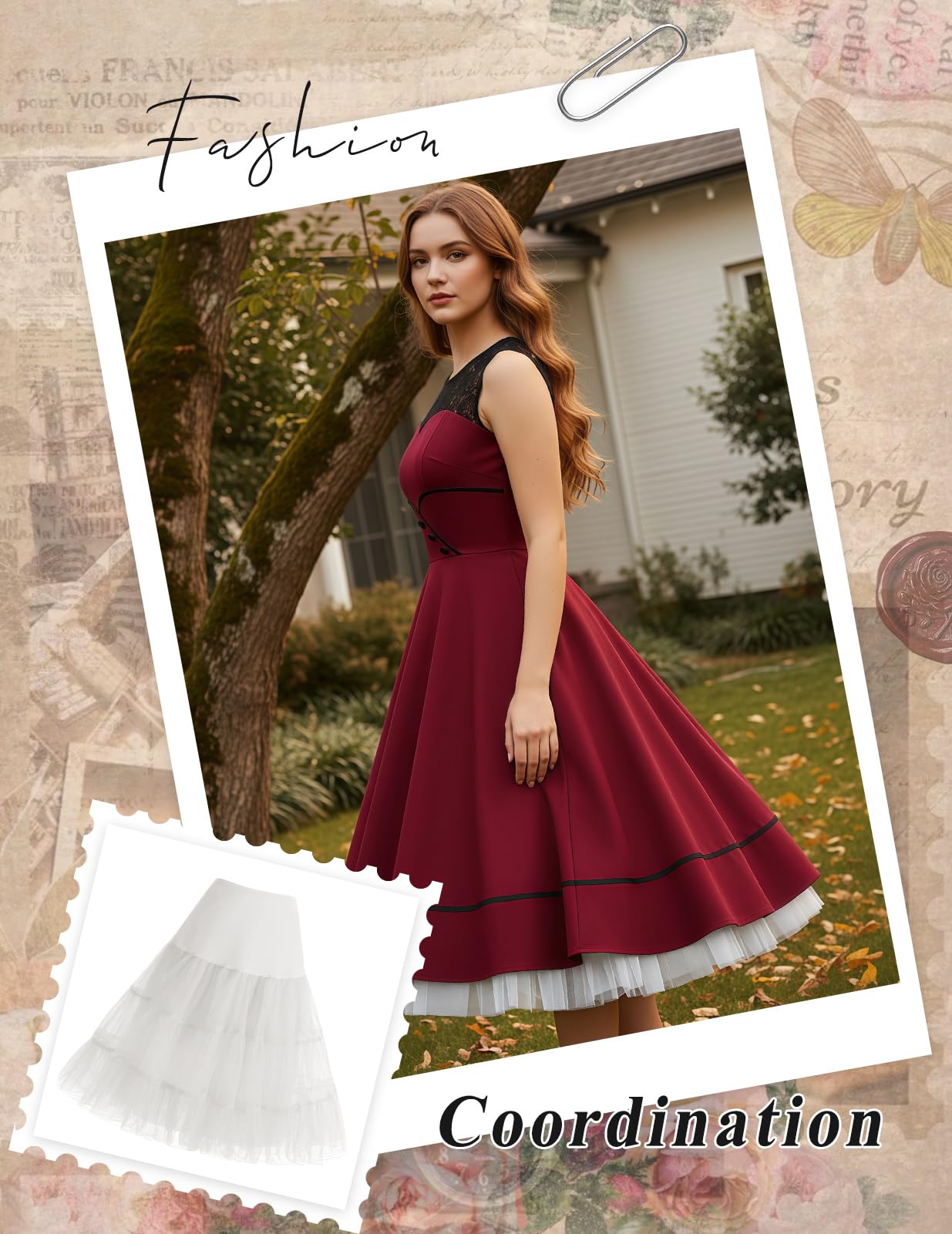 Bbonlinedress Jupe Jupon Femme sous Robe Style Vintage Evasée Années 1950s Rockabilly pour Carnaval Soirée Cocktail Mariage Anniversaire 4 Tailles à Choisir - 3