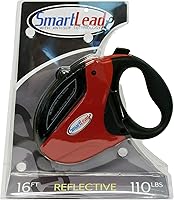 Vista 6 de SmartLead - Correa de nailon para perro retráctil, reflectante, resistente de 16 pies, sin enredos, tecnología de freno antideslizante, mango