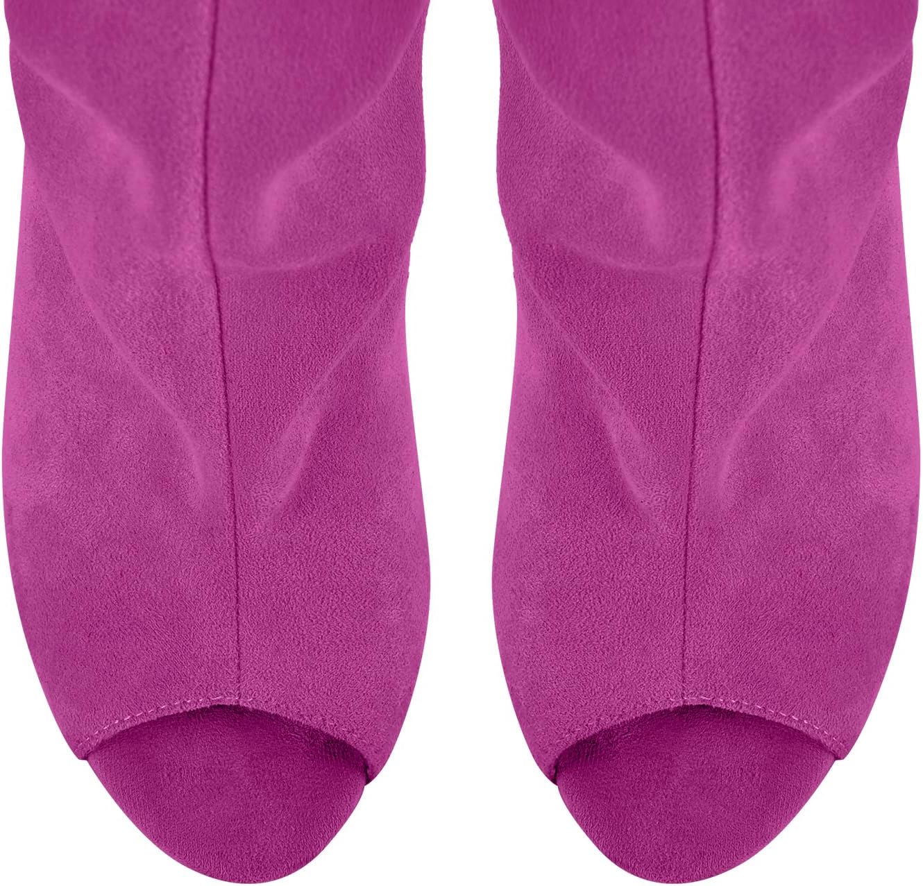 Women's Wedge Knee High Sandal Boots Peep Toe Slouchy Pull On High Heels