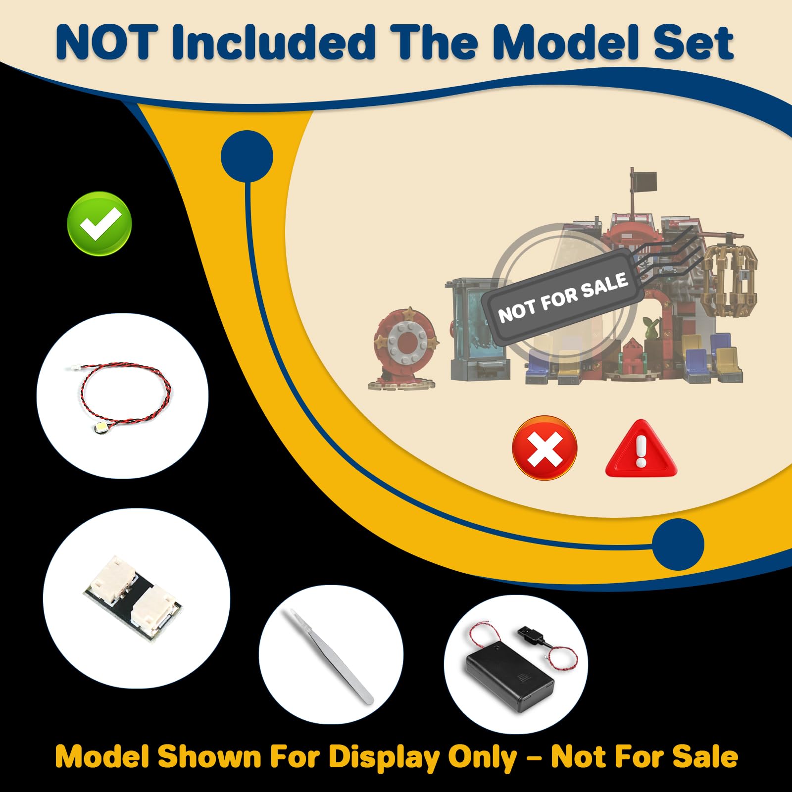 LocoLee Led Light Set Compatible with Lego 75637 Buggy the Clown's Circus Tent Led Decoration Lighting Kit Compatible with Lego 75637 Building Blocks Model,Only Lights Set,No Model - Image 2