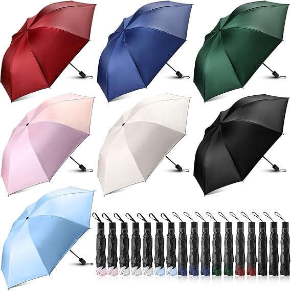 Silkfly 24 Pack Travel Folding Umbrellas Bulk Collapsible