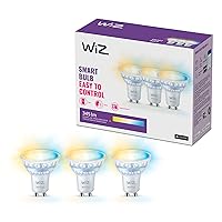 WiZ GU10 Smart LED Glass Bulb - Sostituzione GU10 da 50W, sfumature di bianco