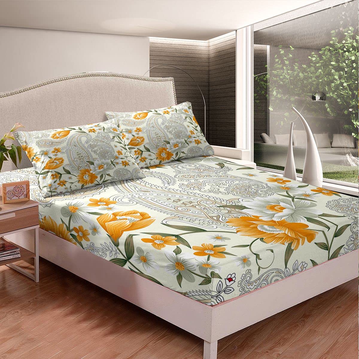 Drucon Set di biancheria da letto per letto king size, 3 pezzi, con